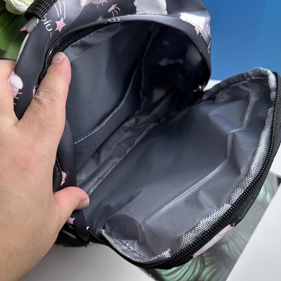 Kawaii Cute Cartoon Nylon Mini Backpack with Card Holder for Women and Teens - Picture 3 of 7